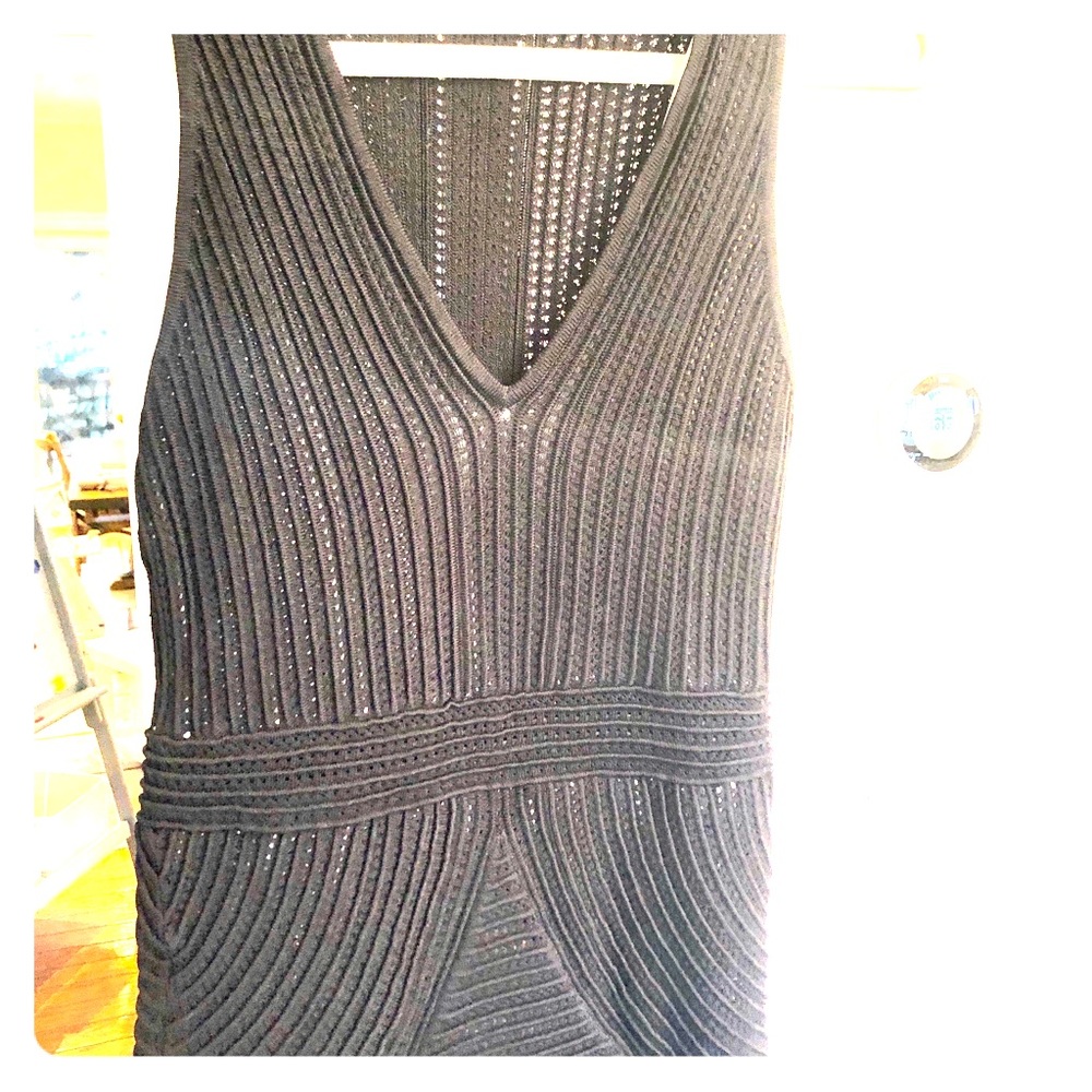 Ronny Kobo Black Knit Mini Dress